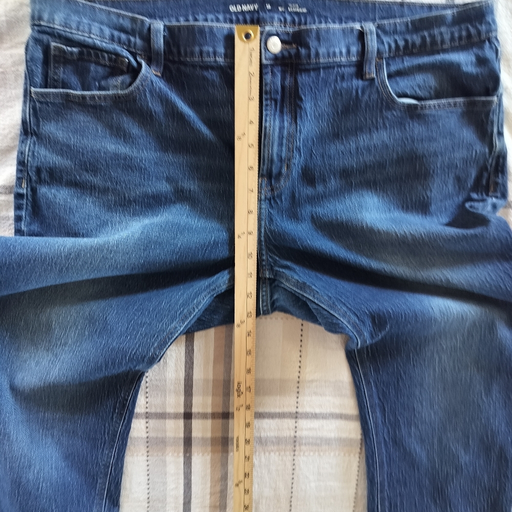 Old Navy Women's Mid Rise Boyfriend Blue Size 18 Preppy Grunge Minimalist - Picture 7 of 8